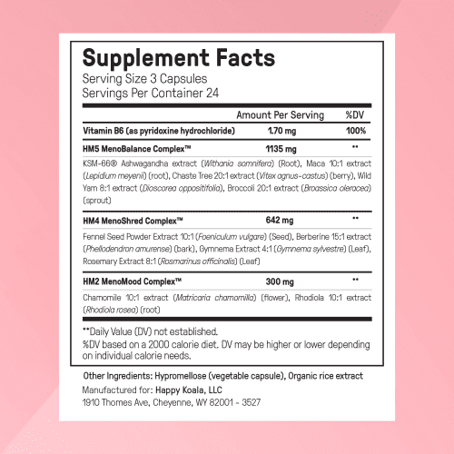 HH Label Ingredientspanel newformula